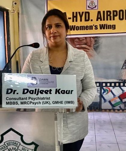 Dr Daljeet Kaur, consultant psychiatrist and founder of DAWN Welfare Foundation